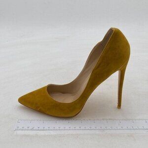 FSJ Women Suede Sexy Pointed Toe Pumps 12 cm High Heels Stilettos Party Prom Dai